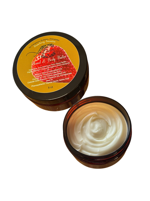 Hand & Body Balm Strawberry Sensation 8oz