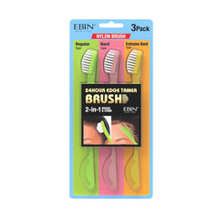 Ebin New York Edge Tamer 2 in 1 brush & Comb-3pack