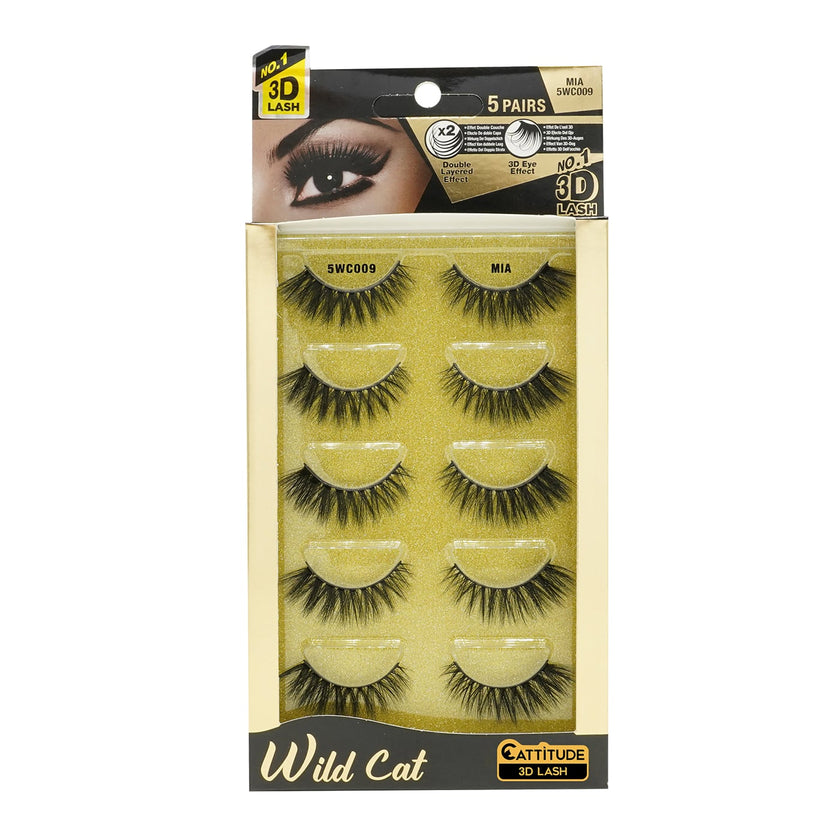 Wild Cat Lashes Mia 5 Pair (5WC009)
