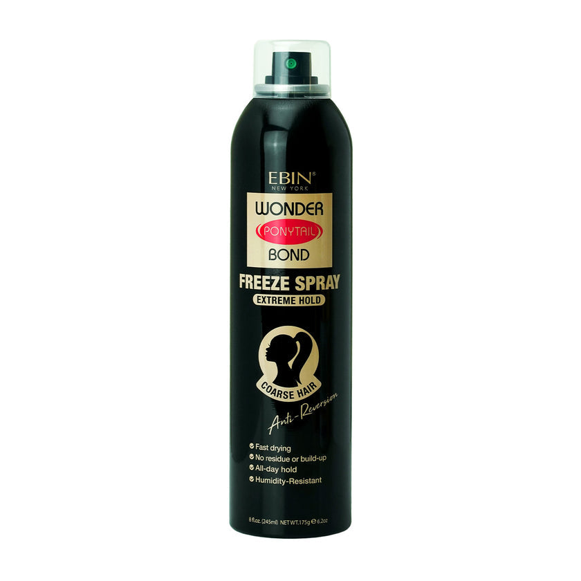 EBIN Wonder Ponytail Freeze Spray Extreme Hold Coarse Hair 8oz (WBPX245)