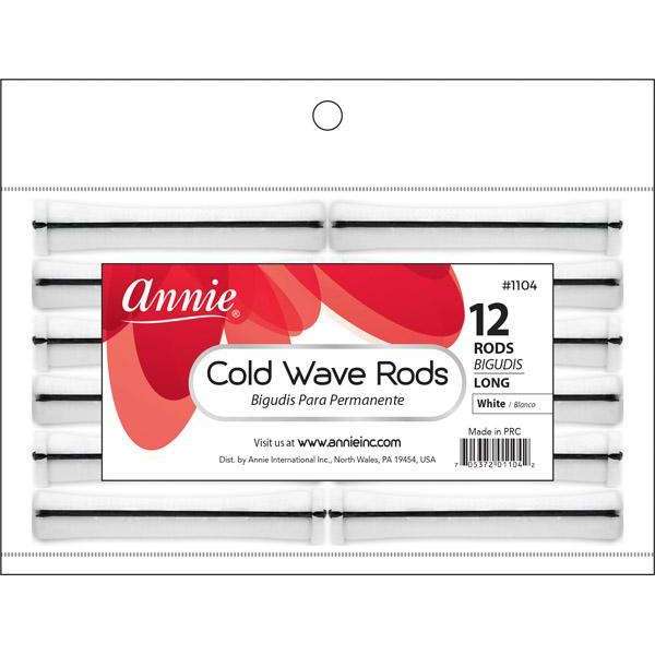 Annie Cold Wave Rods #1104 Long White 12CT