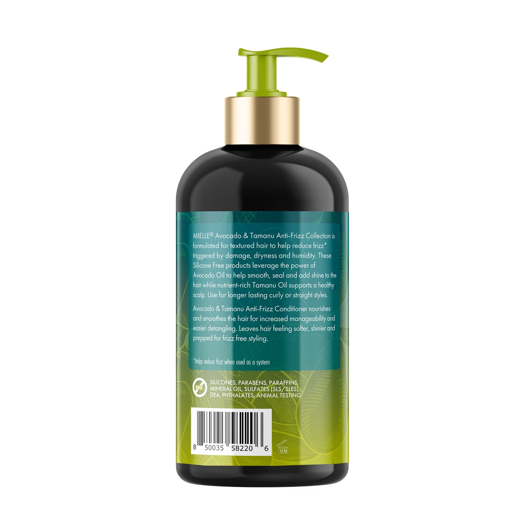 Mielle Avocado & Tamanu Anti-Frizz Conditioner 12oz