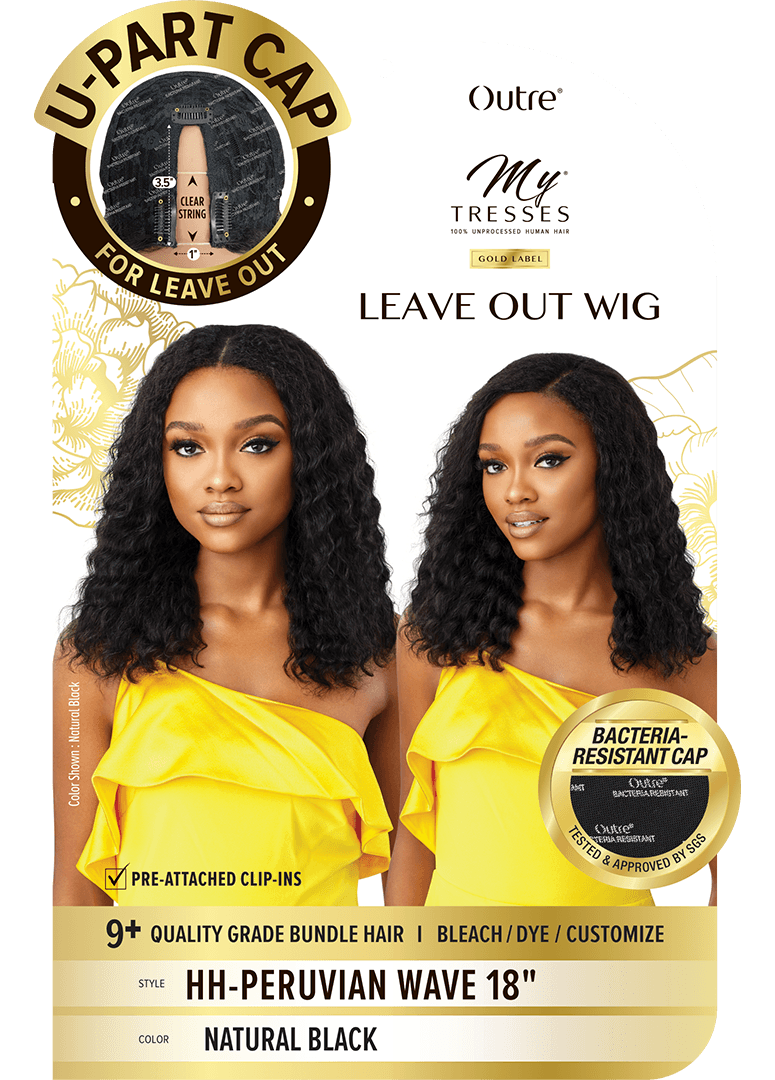 Mytresses Gold Leave Out (U-Part) Wig HH-Peruvian Wave 18"