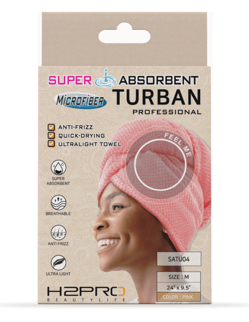 H2PRO Absorbent Turban Pink (SATU04PK)