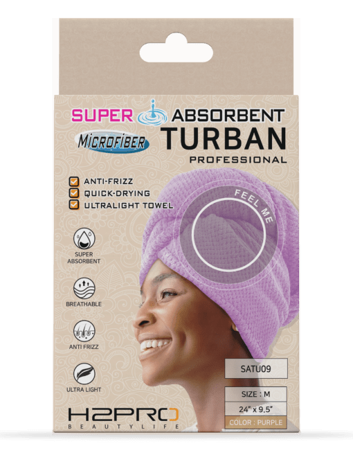 H2PRO Absorbent Turban Purple (SATU09PU)