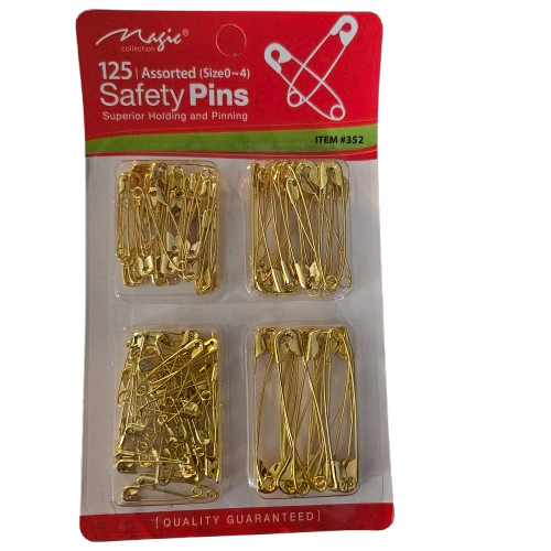 Magic Collection Safety Pins Assorted 125ct (352)