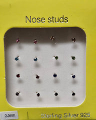 Purple Collection L-Shape Nose Studs (NRI0420ASTS)