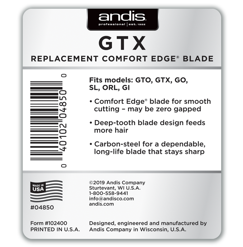 Andis Professional GTX Replacement Comfort Edge Blade