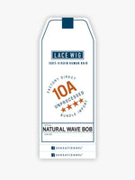 10A Natural Wave Bob Lace Wig Natural Black