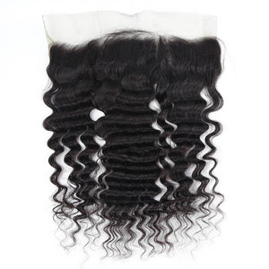 13x4 Natural Deep Wave Lace Frontal