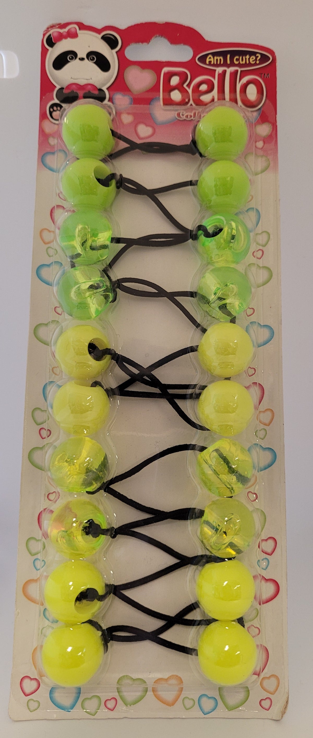 Bello Ponytail Holders Yellow/Green (16322)