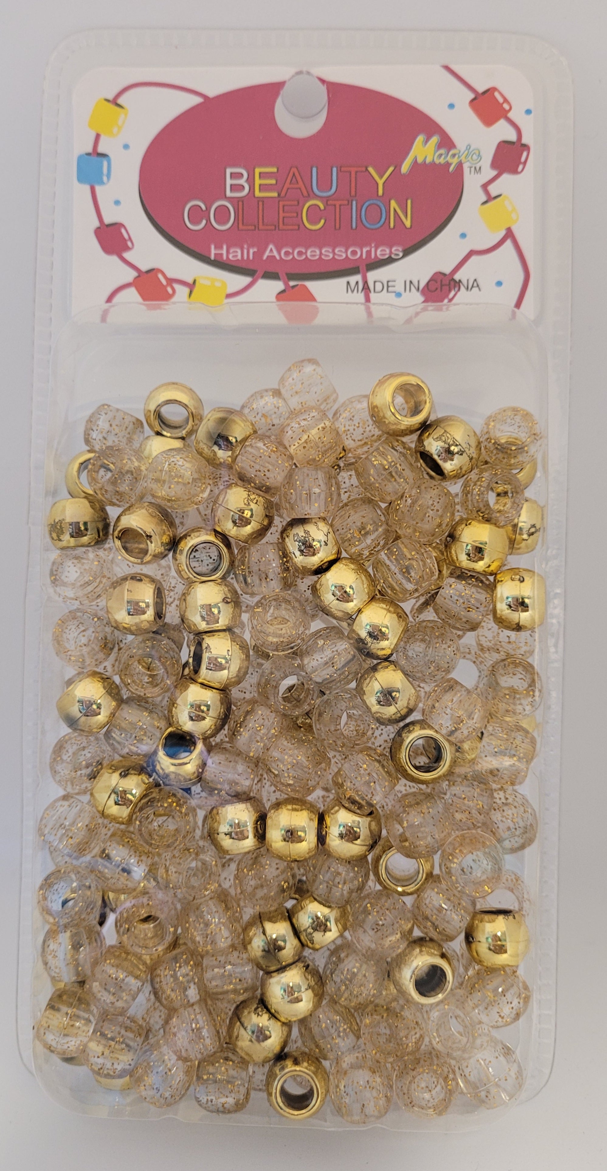 Beauty Collection- Large Speckled Beads Gold (METGOL)