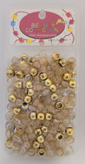 Beauty Collection- Large Speckled Beads Gold (METGOL)