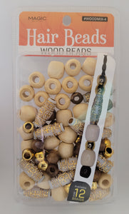 Magic Collection- Hair Beads Woodmix #4