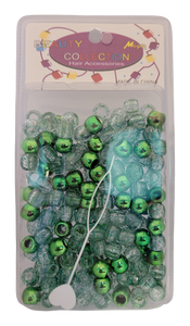 Beauty Collection Green Large Speckled Beads (METGRE)