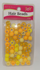 Joy Large Hair Beads Yellow Multi Color (1821)