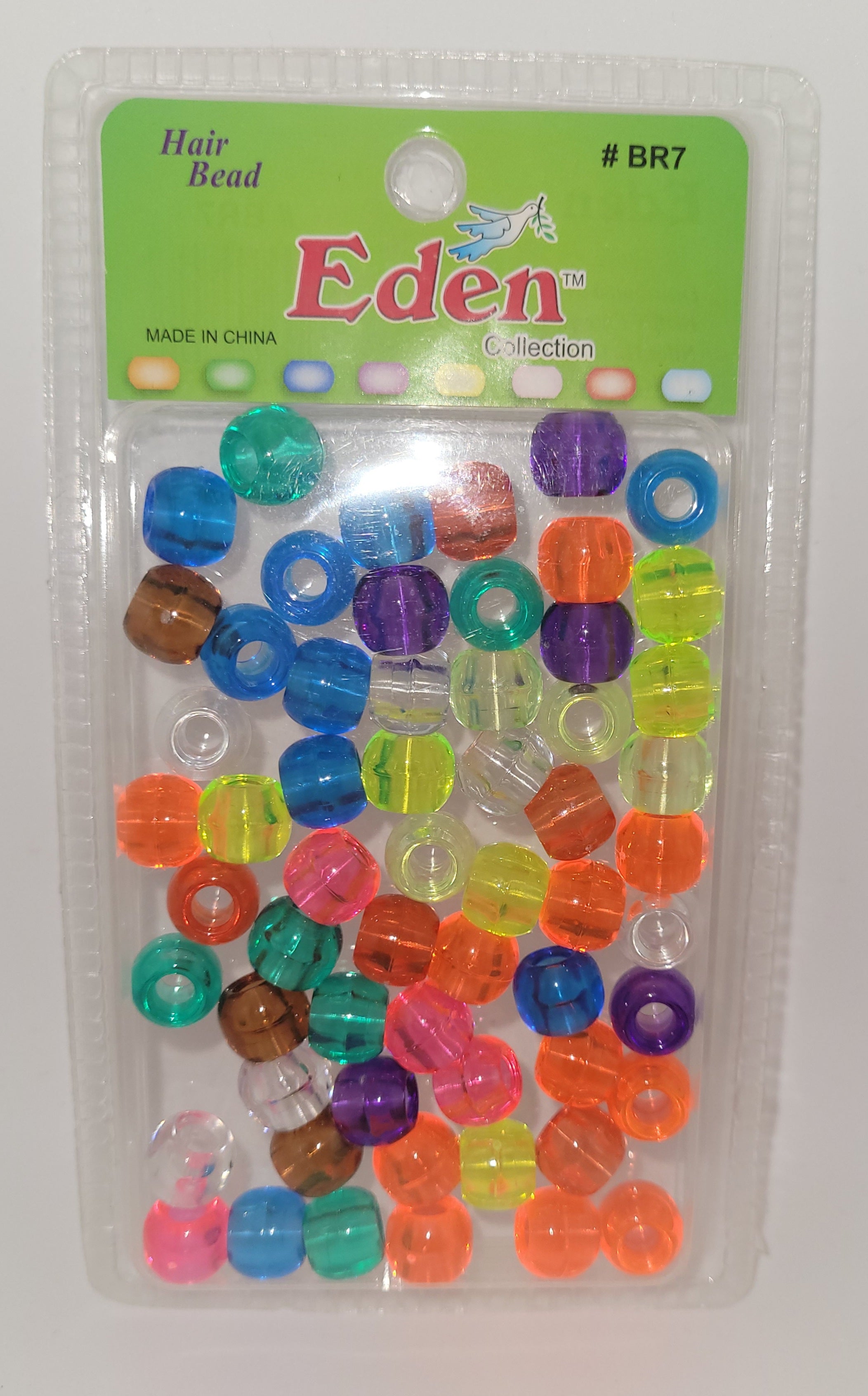 Eden Large Beads Clear Multi Color