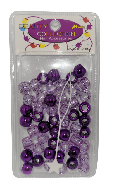 Beauty Collection Purple Large Speckled Beads (MET2PUR)