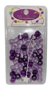 Beauty Collection Purple Large Speckled Beads (MET2PUR)