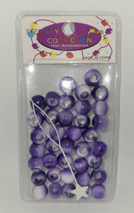 Beauty Collection Tie Dye Large Beads Purple (TON2PUR)