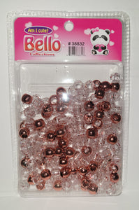 Bello Rose Gold/Clear Speckled Large Beads (38832)