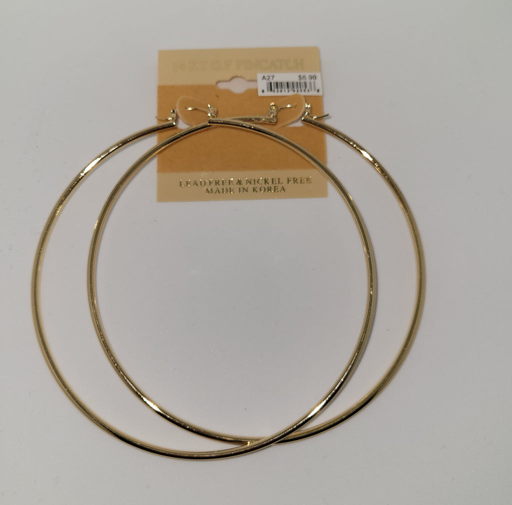 14 KT G.F Pincatch Gold Earring (A27)