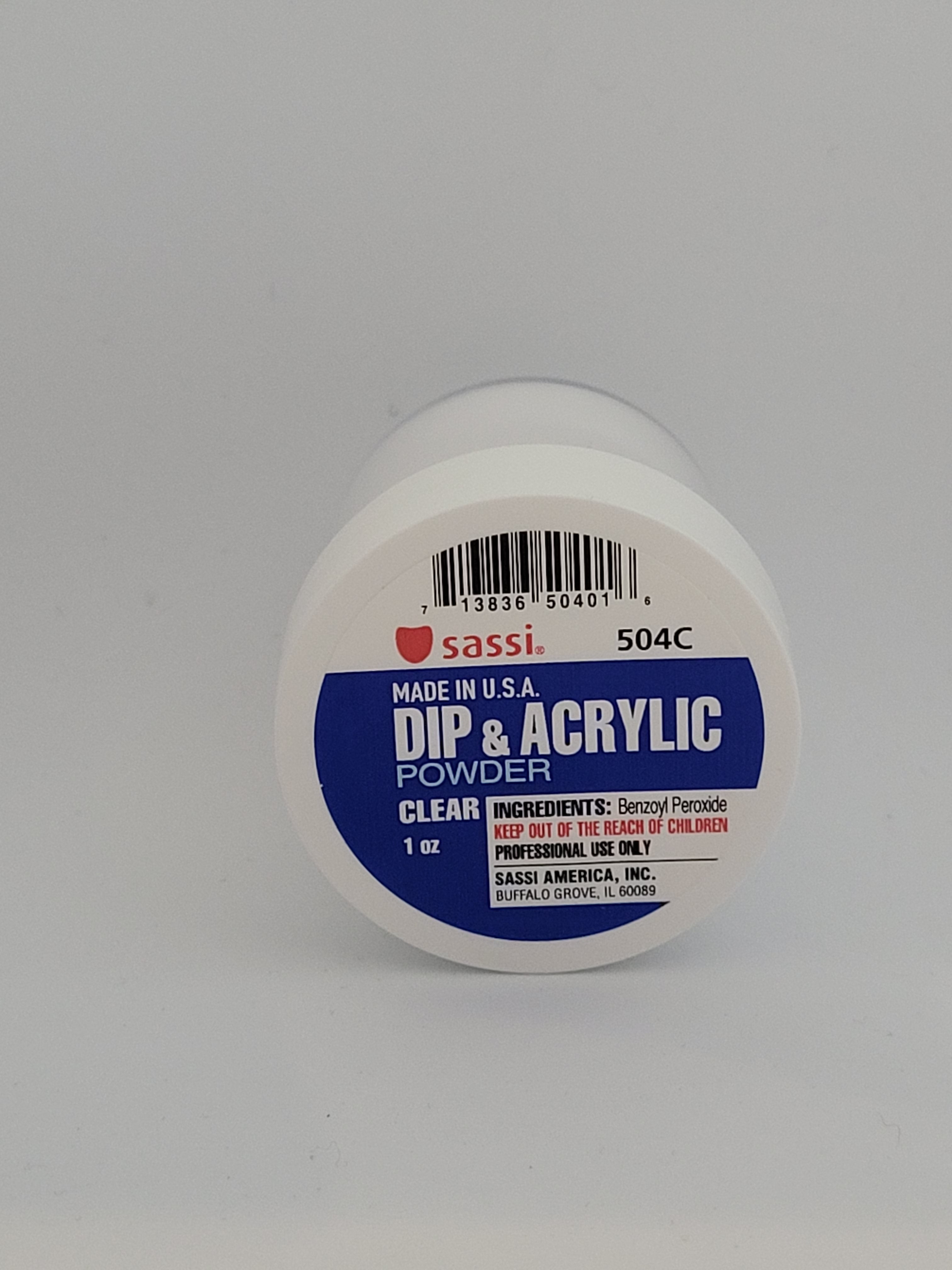 Sassi Dip & Acrylic Powder Clear 1oz