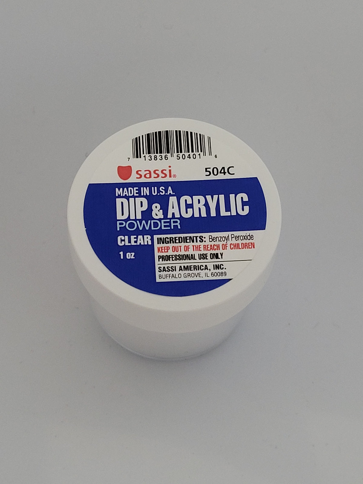 Sassi Dip & Acrylic Powder Clear 1oz