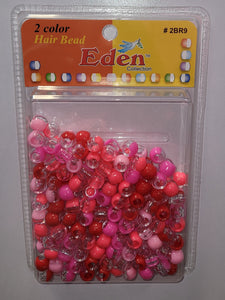 Eden 2 Color Hair Bead Clear/Pink/Red (2BR9-C/PNK6)