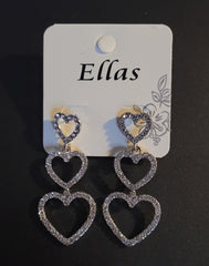 Ellas Diamond Heart Earring