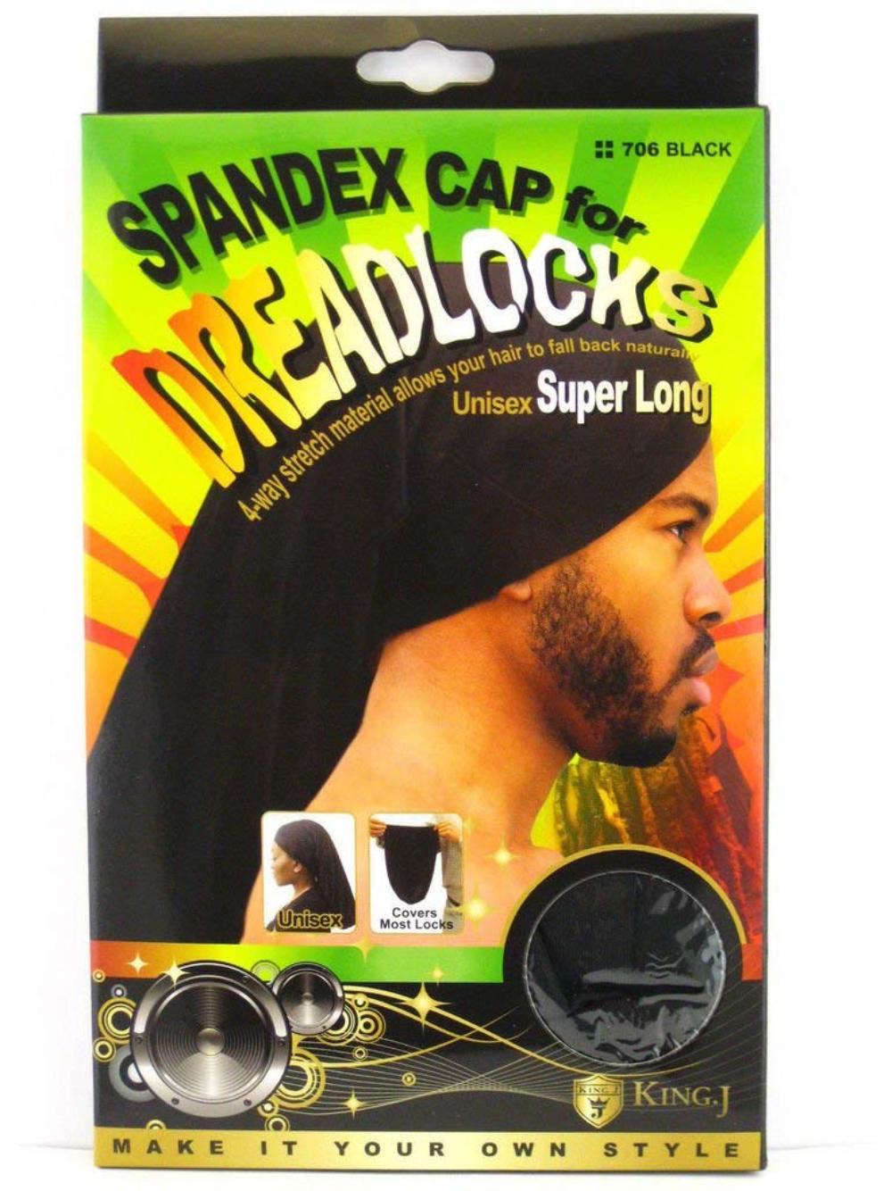 King. J Spandex Cap for Dreadlocks Unisex Super Long (705/706)