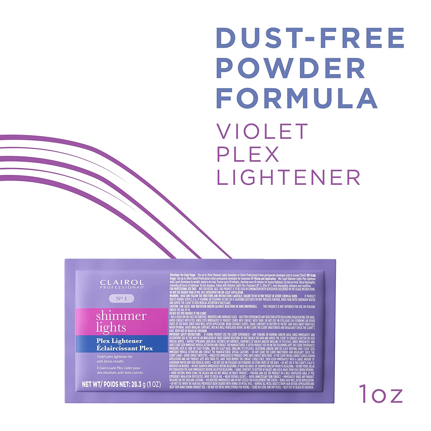 Clairol Professional Shimmer Lights Plex Treatment Sample Pack 1oz