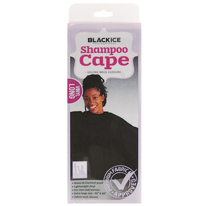 Black Ice Shampoo Cape Vinyl Long