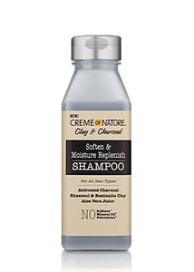 Creme Of Nature Clay & Charcoal Soften & Moisture Replenish Shampoo 12 oz