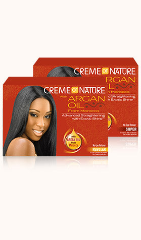 Creme of Nature with Argan Oil From Morocco Advanced Straightening with Exotic Shine