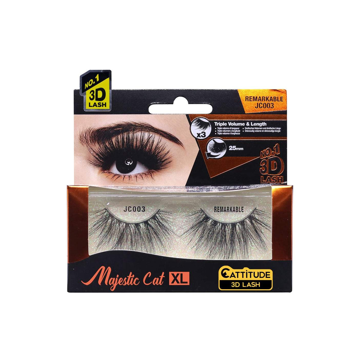 EBIN 3D Lashes- Majestic Cat 25MM Remarkable