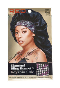 Red by Kiss Diamond Bling Bonnet Zebra Purple Braid (HQ211)