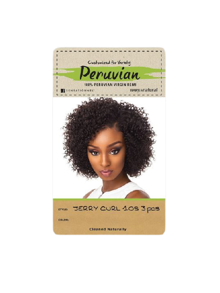 Bare & Natural Peruvian Jerry Curl 10s 3pc