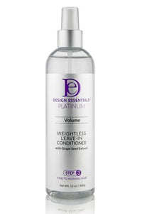 Design Essentials Platinum- Weightless Leave In Conditioner w/ Grape Seed Extract 12 oz