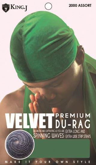 King. J Velvet Premium Durag Black