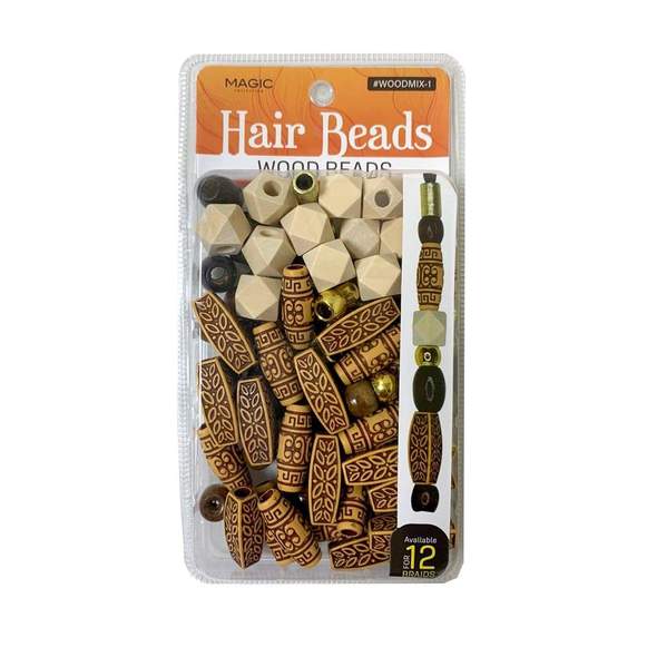 Magic Collection- Hair Beads Woodmix #1