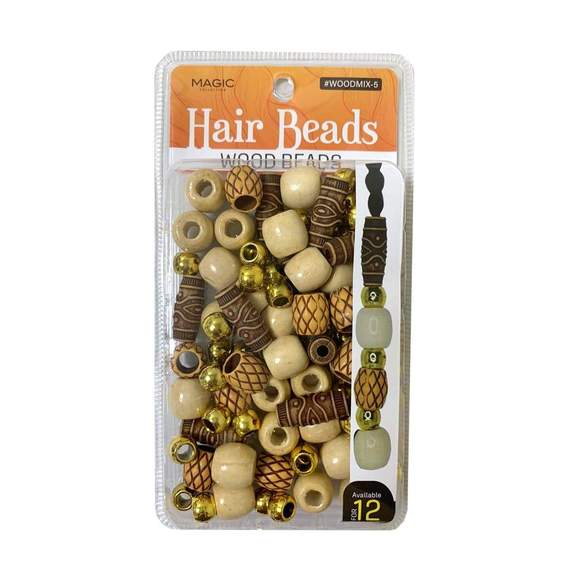Magic Collection- Hair Beads Woodmix #5