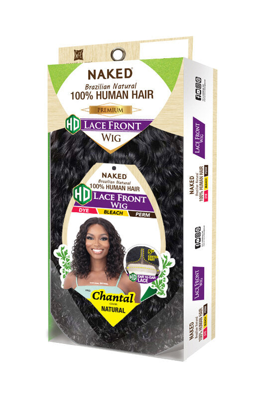 Naked Brazilian Natural 100% Human Hair Front Lace Wig Chantal