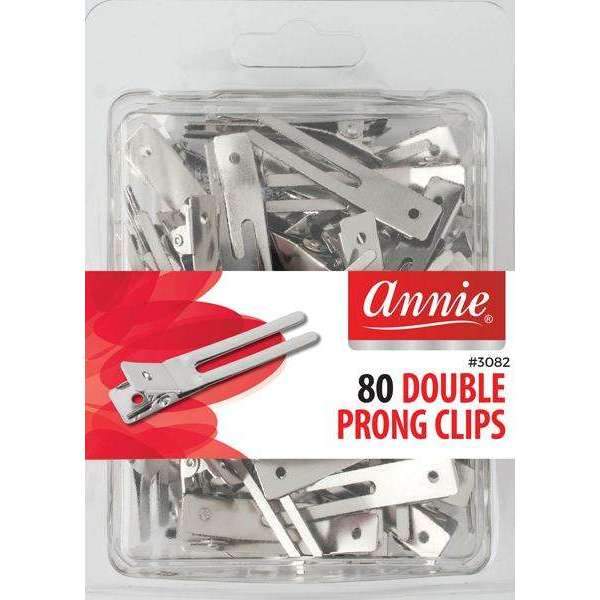 Annie- Double Prong Clips 80ct (#3082)