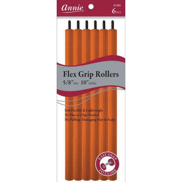 Annie Flex Grip Rollers 5/8In Dia 10In Long 6Ct Orange (1283)