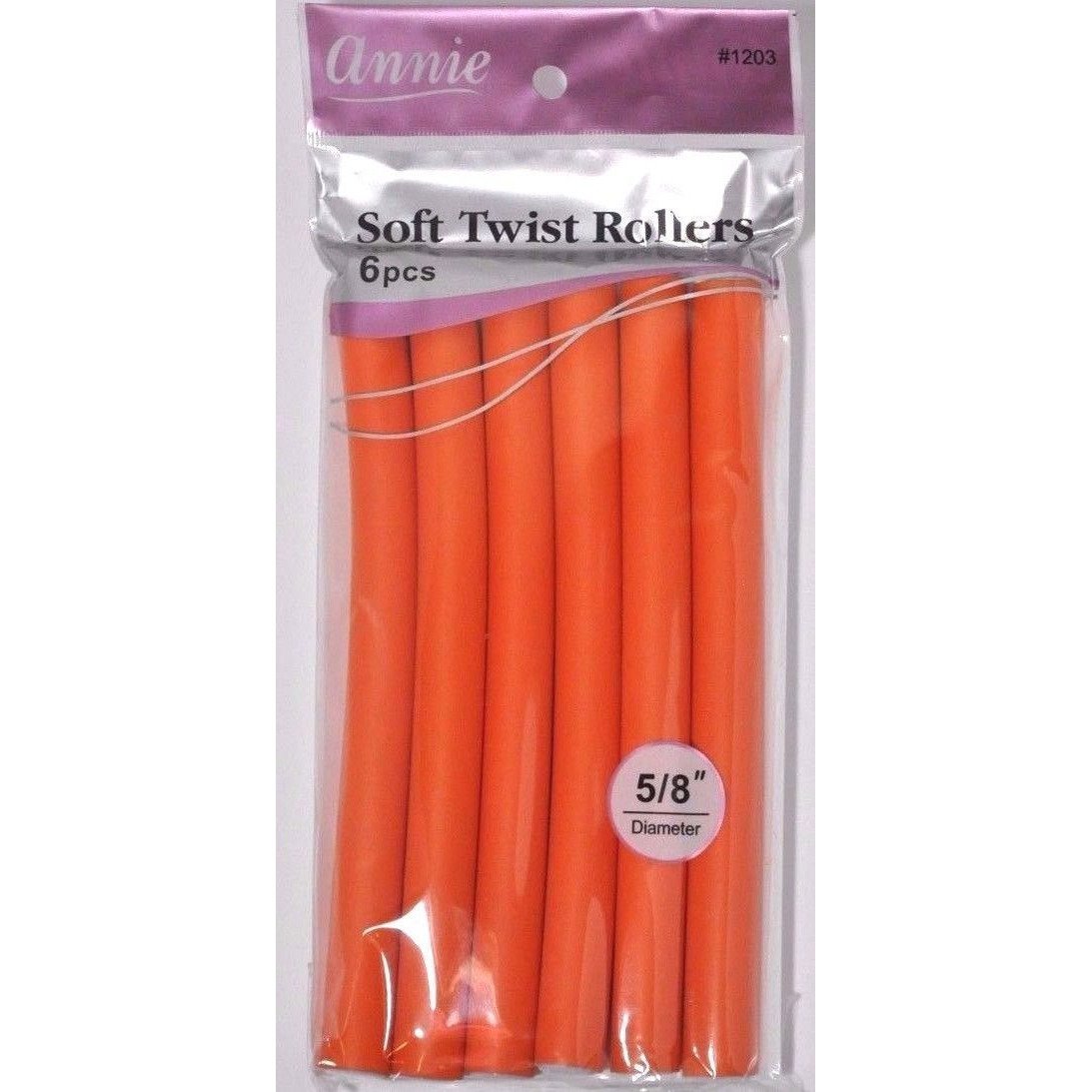 Annie Soft Twist Rods Orange 5/8" (Short/1203)