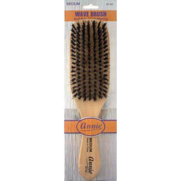 Annie Medium Wave Boar Bristle Brush Light Brown (2160)