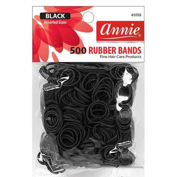 Annie Black Rubber Bands 500 ct (3158)