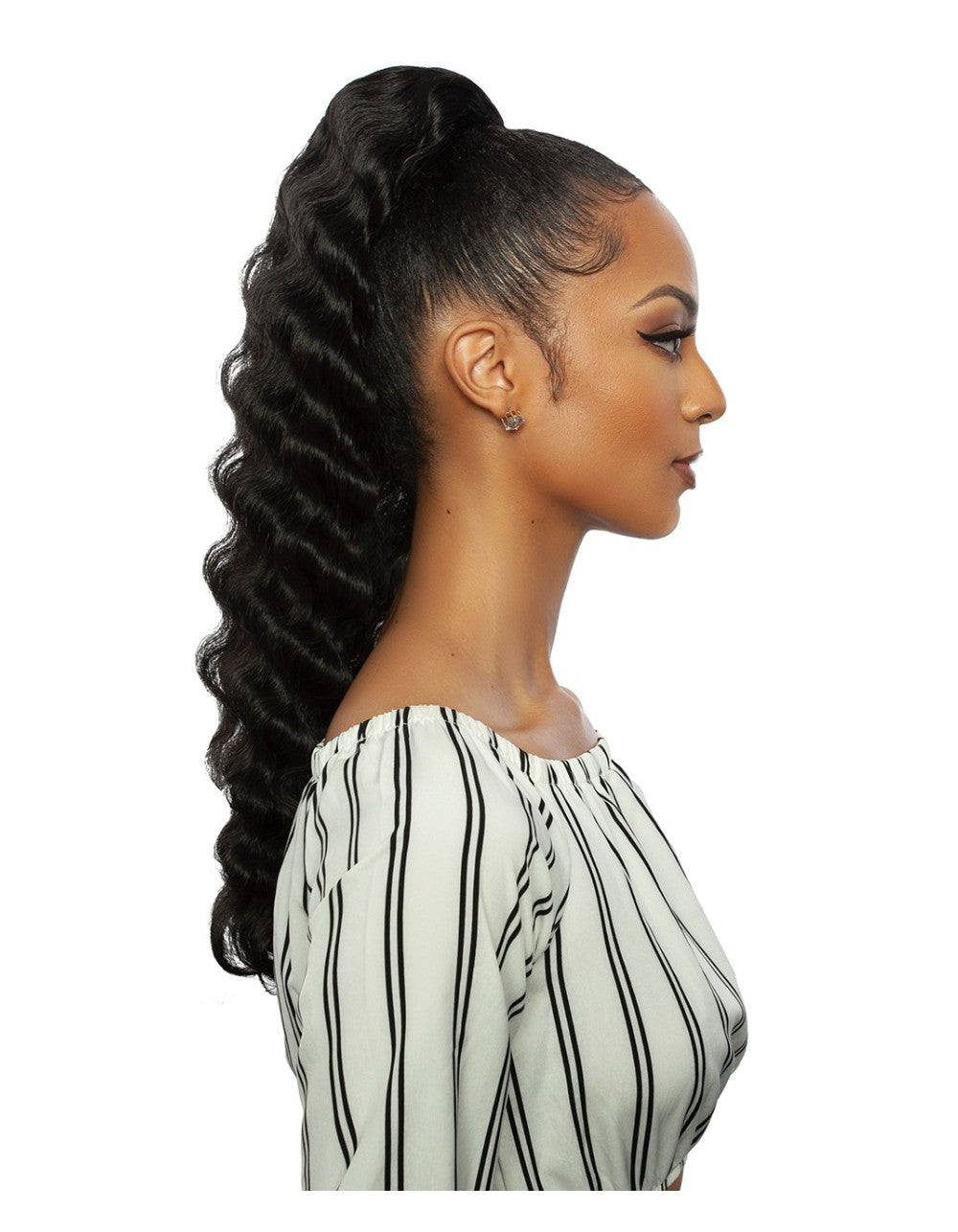 Brown Sugar Wrap & Tie Crimp Wave Ponytail 22"