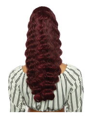 Brown Sugar Wrap & Tie Crimp Wave Ponytail 22"